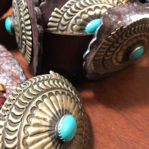 Vintage Concho Belt Turquoise Native American